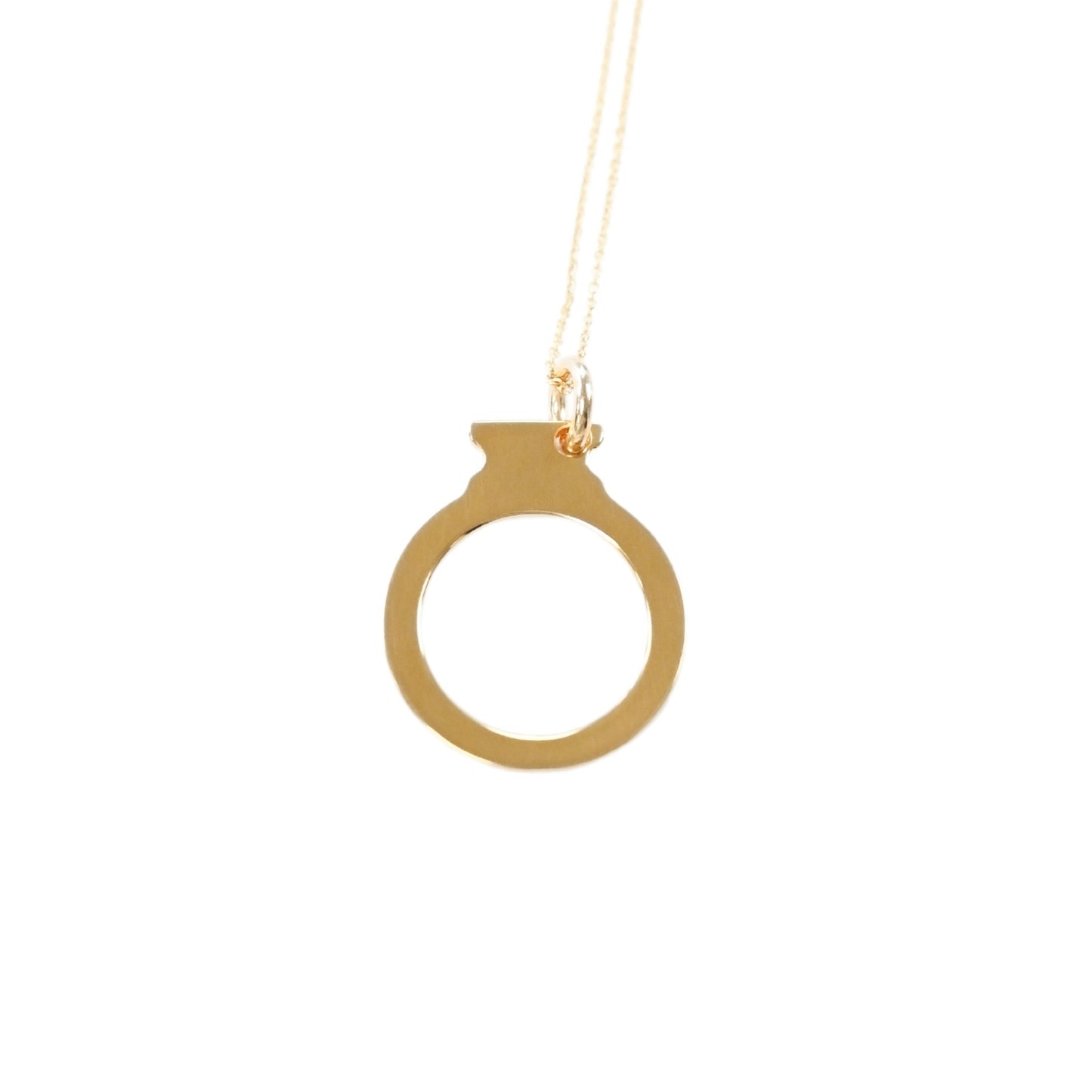 The Oyster Gauge Pendant 14kt Gold Dipped