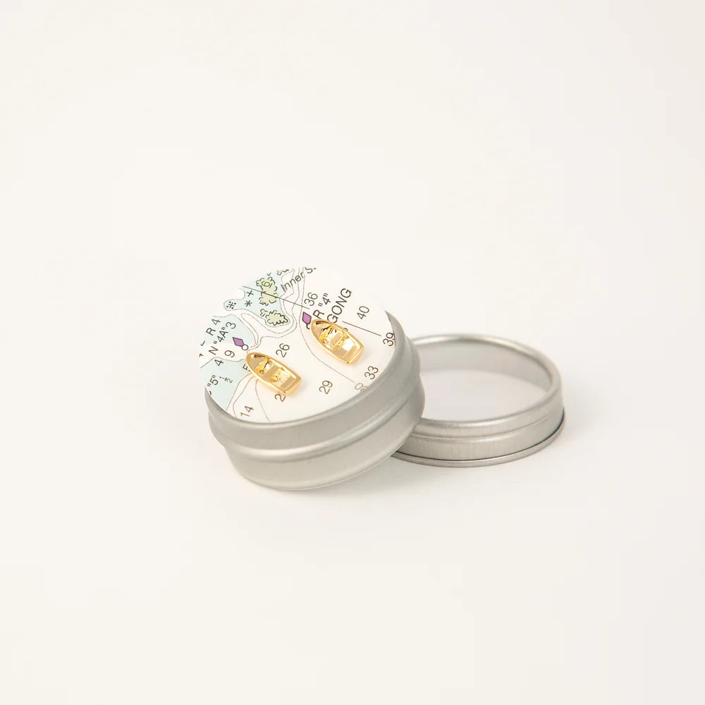 New England Dory Earrings 14kt gold dipped