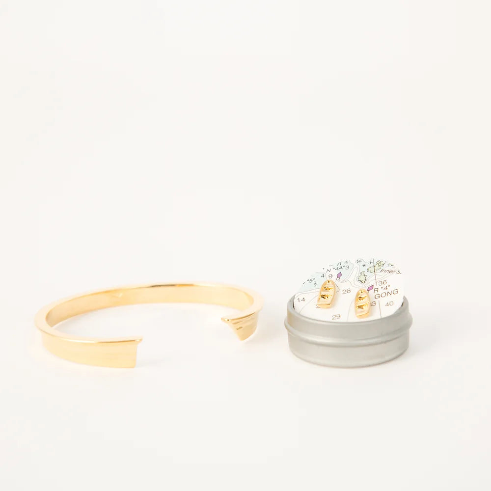 New England Dory Earrings 14kt gold dipped