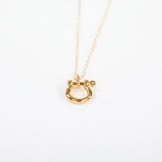 Mariner Shackle Pendant 14kt Gold Dipped