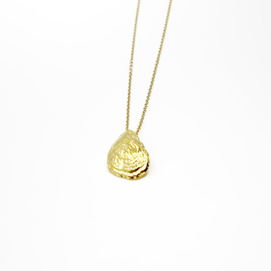 The Ketcham Oyster Shell Pendant 14kt Gold Dipped