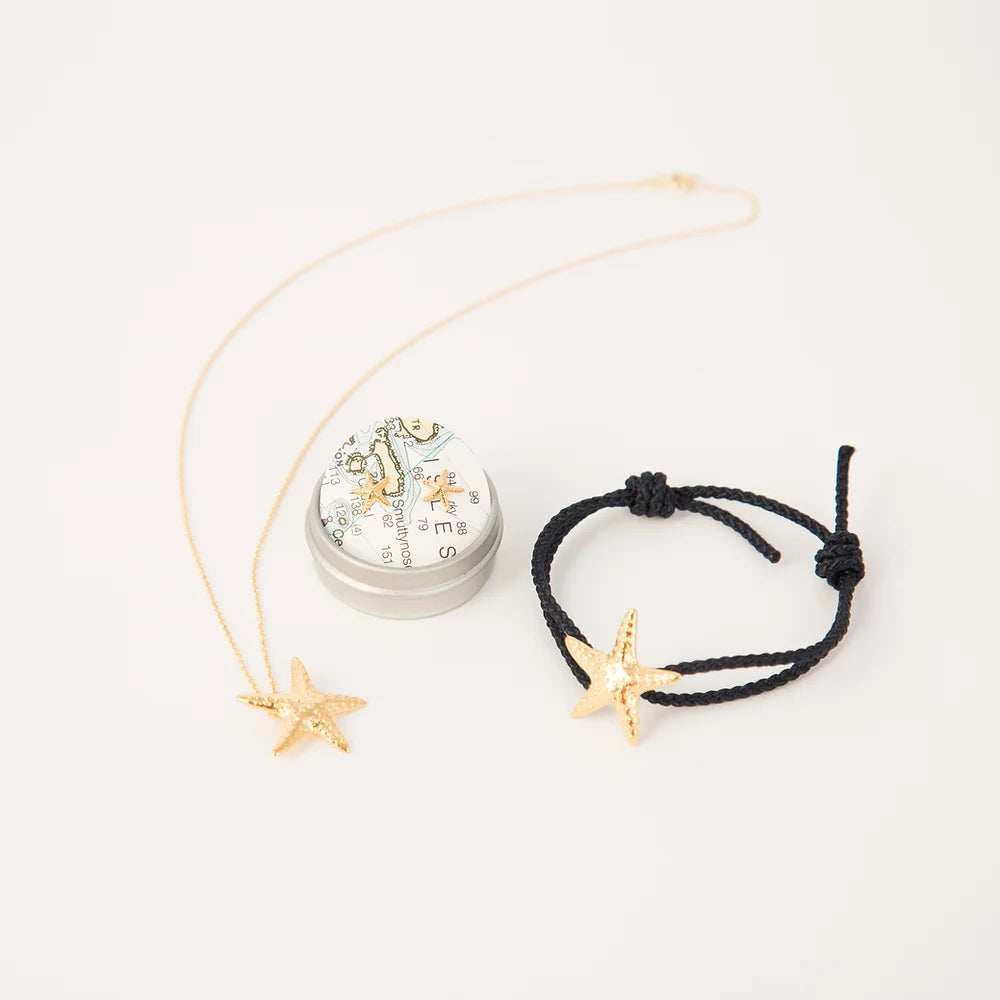Marblehead Starfish Earrings 14kt gold dipped