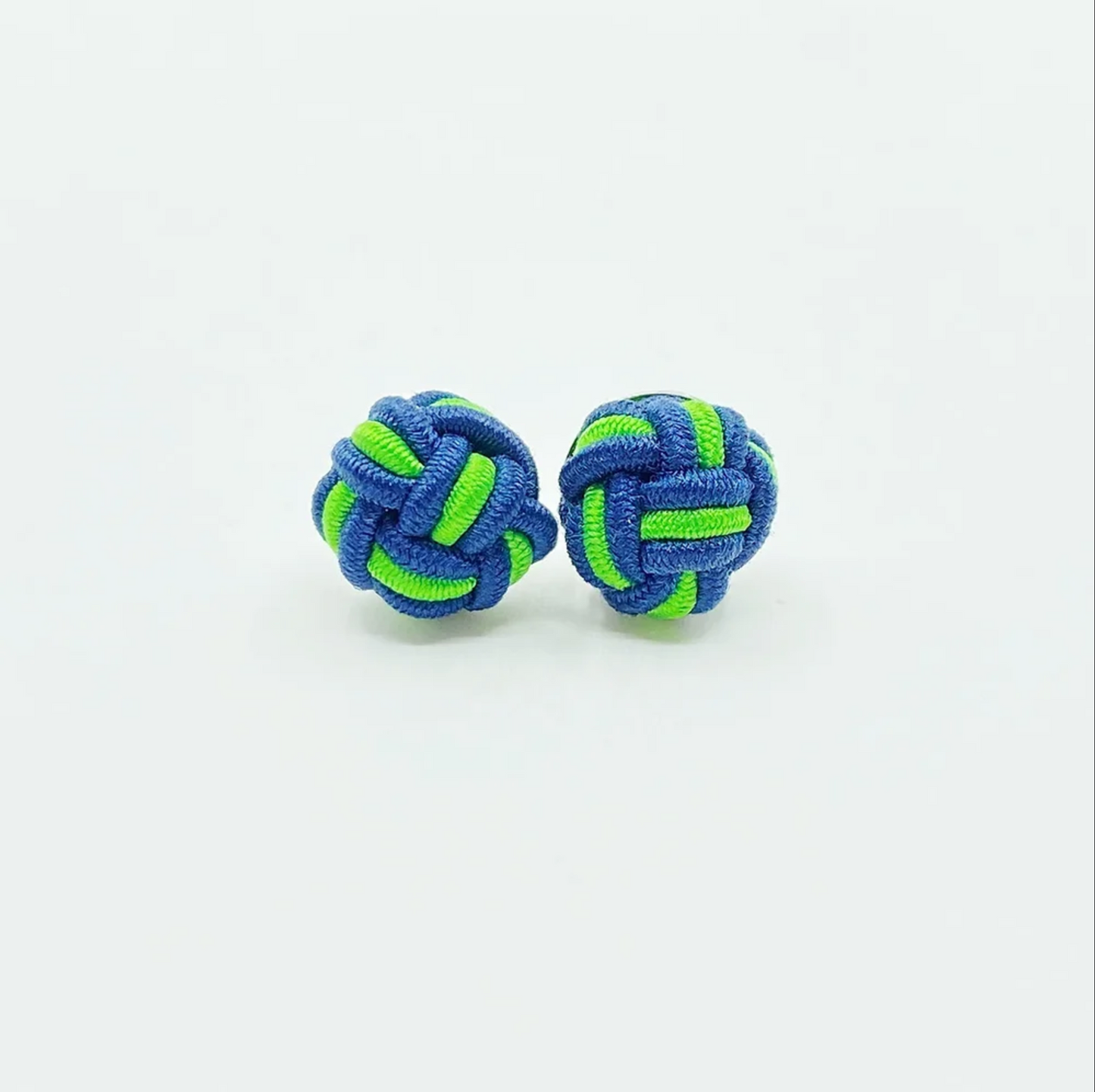 Monkey Fist Earrings: Classic Navy & Port Green