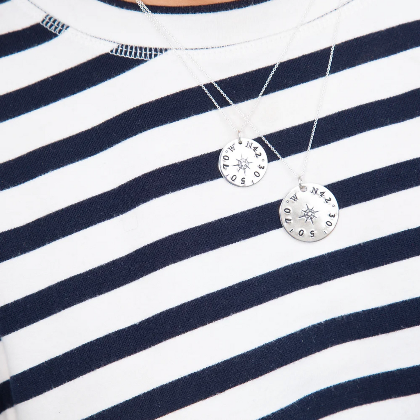 True North Compass Rose Necklace Gold
