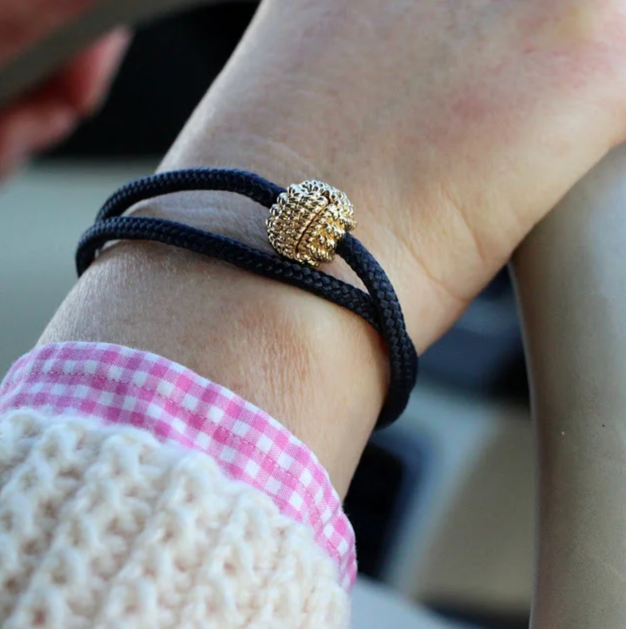 Captain's Cord Double Wrap Bracelet 14kt Gold Dipped
