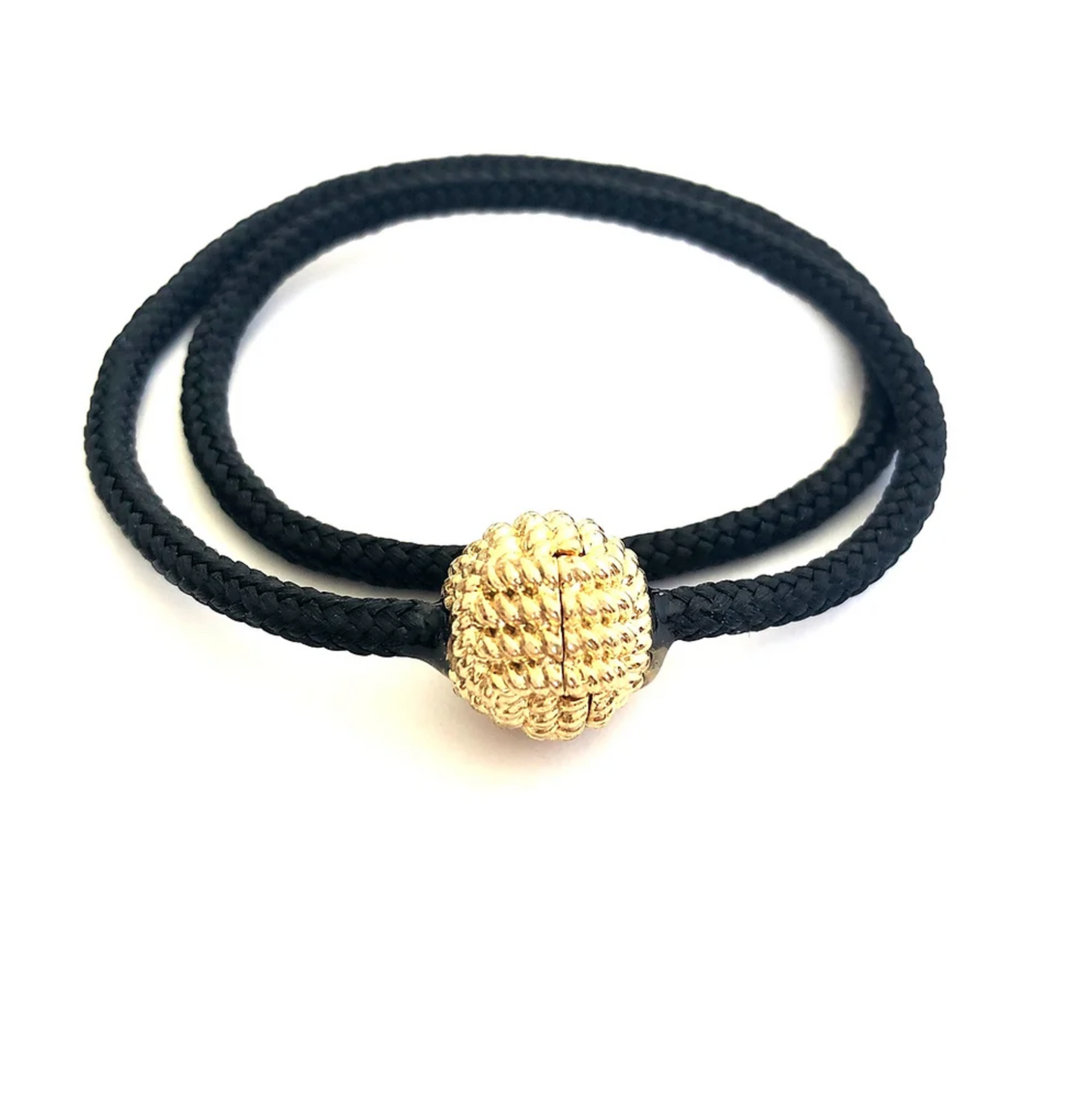 Captain's Cord Double Wrap Bracelet 14kt Gold Dipped