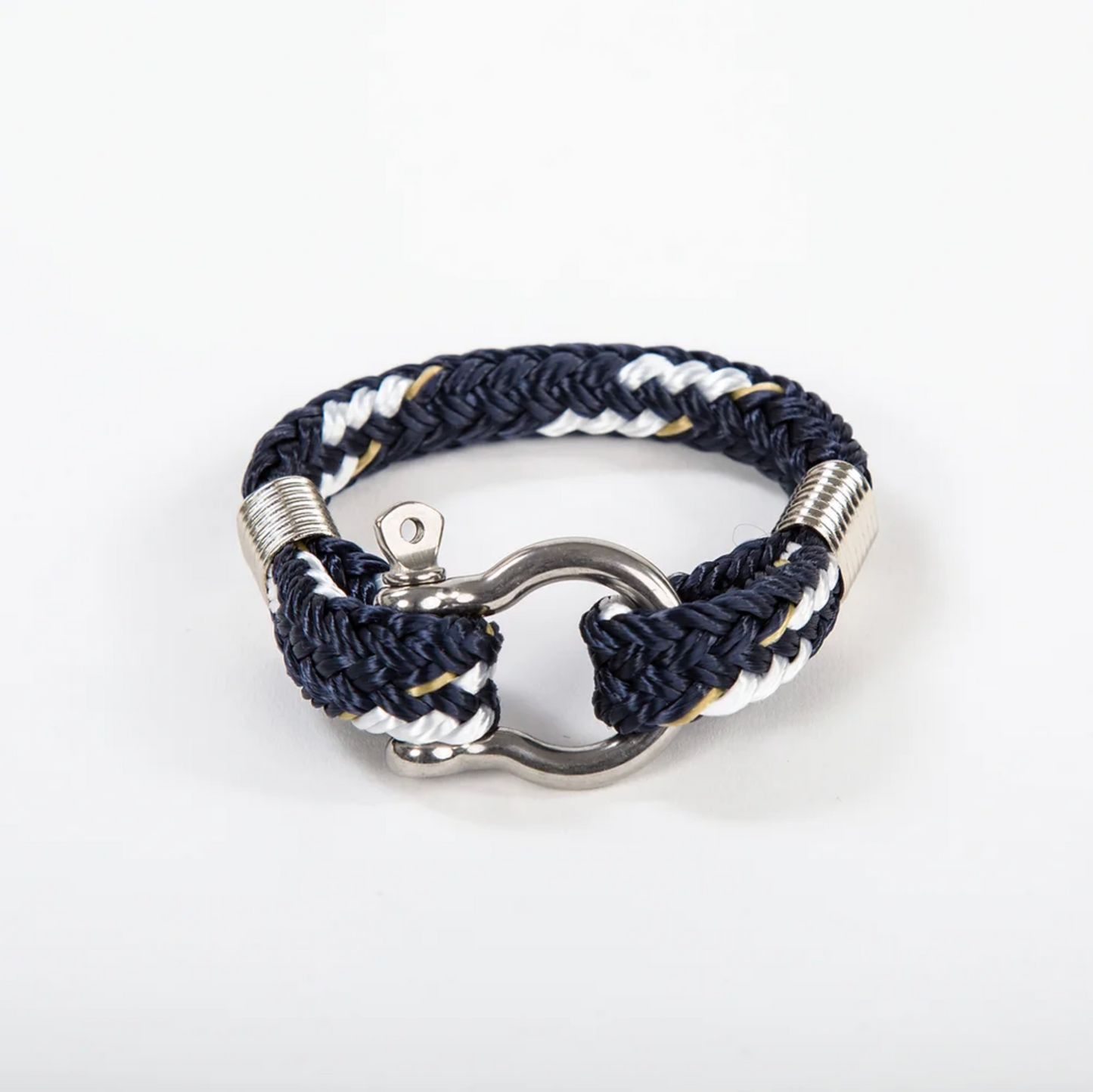 Bosun Bracelet Navy Yacht Braid Stainless Steel Shackle