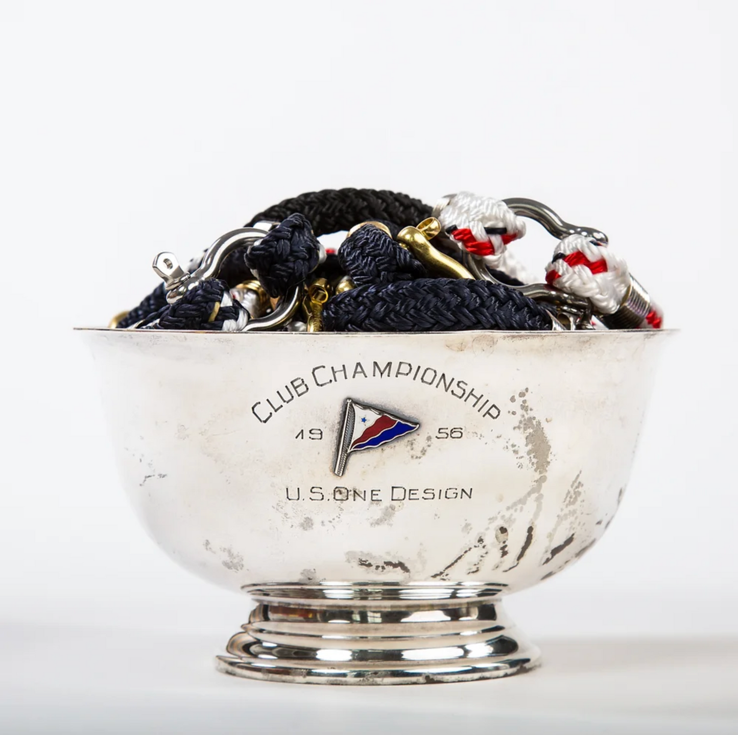 Bosun Classic Bracelet Navy Brass Shackle