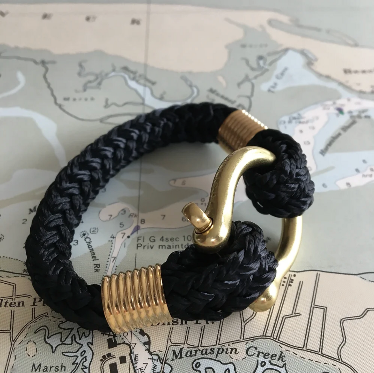 Bosun Classic Bracelet Black Brass Shackle