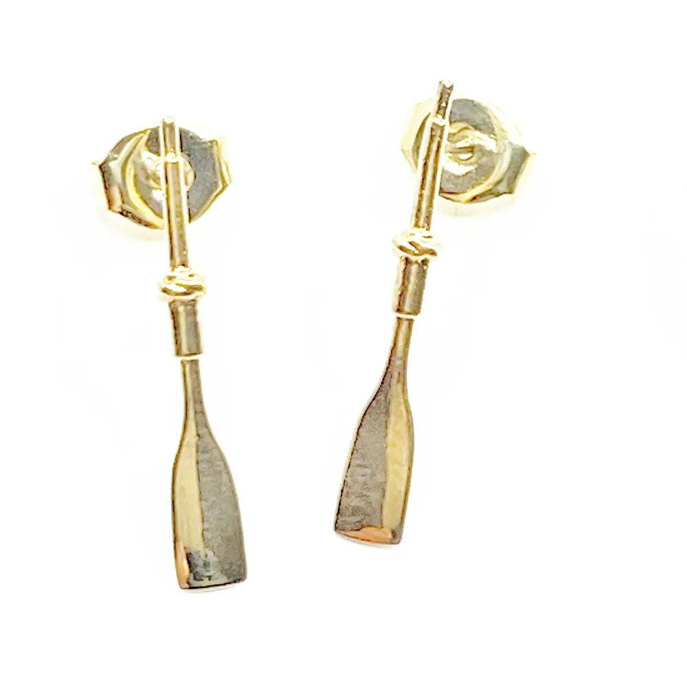 The New England Oar Earrings 14kt Gold Dipped