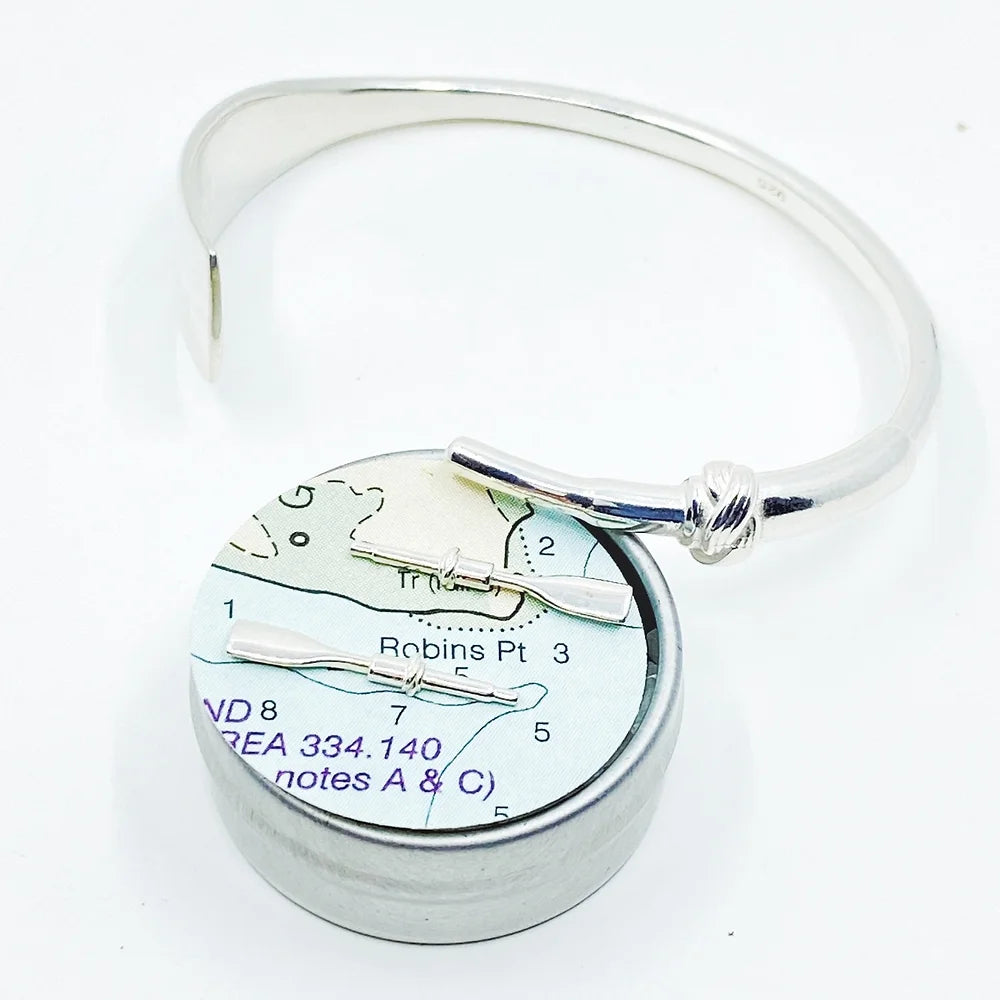 The New England Oar Earrings Sterling Silver