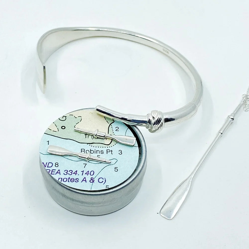 The New England Oar Earrings Sterling Silver