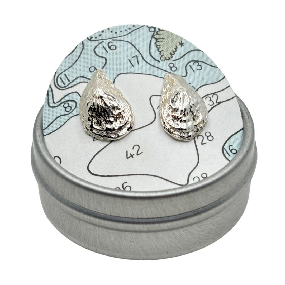 The Ketcham Oyster Shell Earrings Sterling Silver
