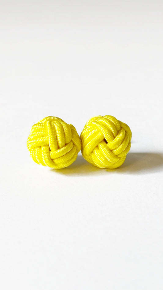 Monkey Fist Earrings: Daffy Yellow