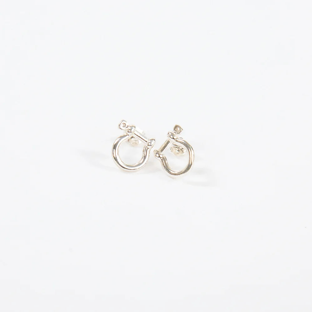 Mariner Shackle Earrings Sterling Silver