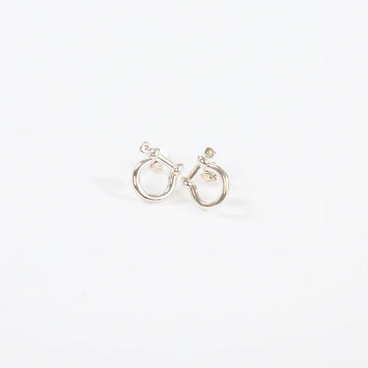 Mariner Shackle Earrings Sterling Silver