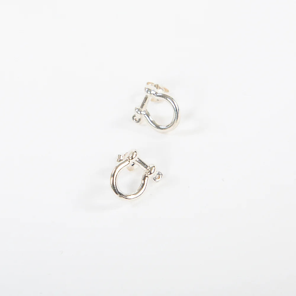 Mariner Shackle Earrings Sterling Silver