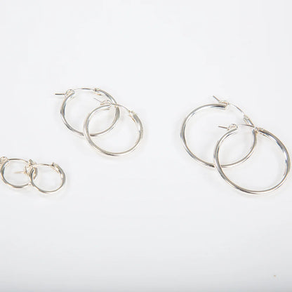 Mast Hoop Earrings Sterling Silver