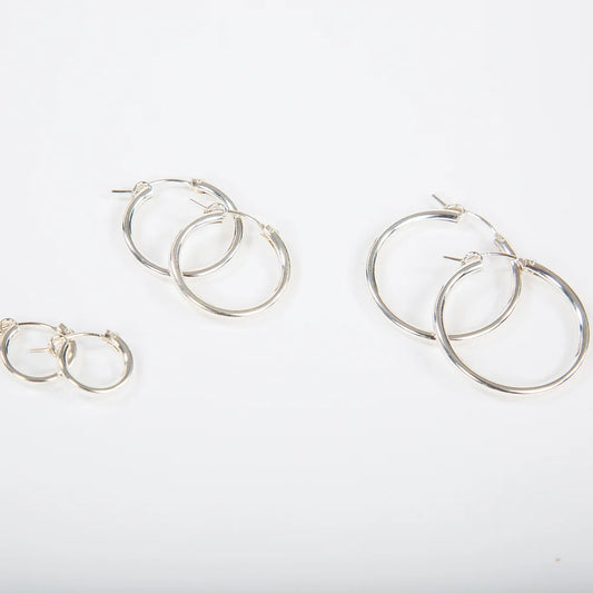 Mast Hoop Earrings Sterling Silver