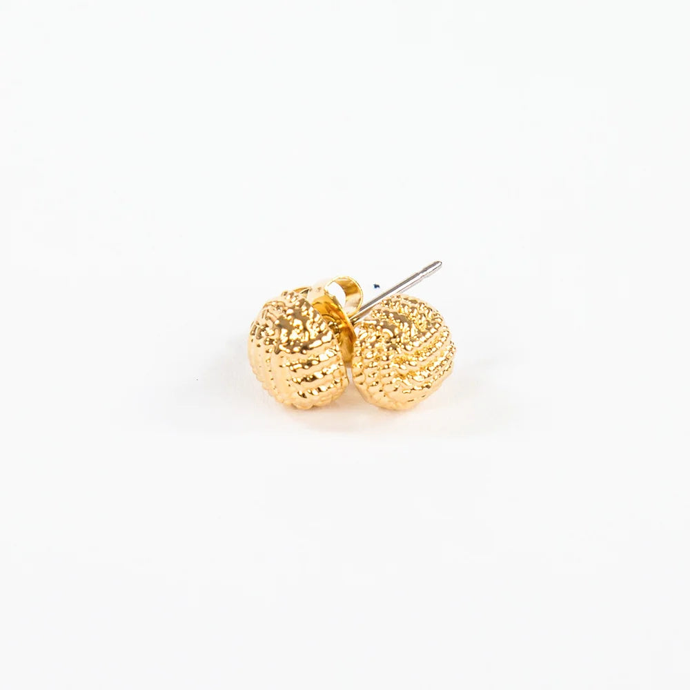 Monkey Fist Earrings 14kt gold dipped