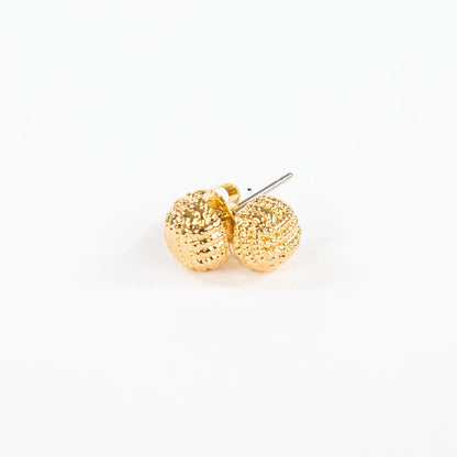 Monkey Fist Earrings 14kt gold dipped