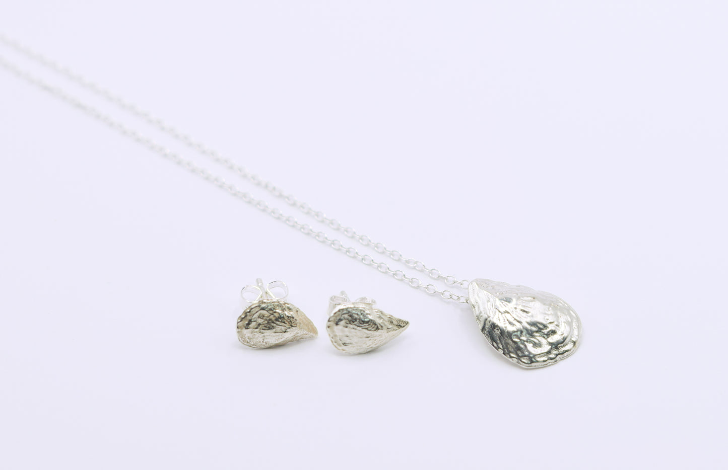 The Ketcham Oyster Shell Earrings Sterling Silver