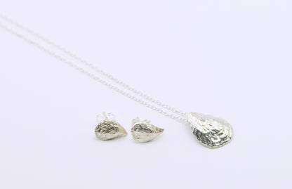 The Ketcham Oyster Shell Earrings Sterling Silver