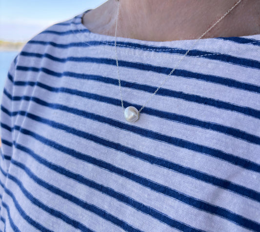 The Yankee Pearl Necklace Sterling Silver