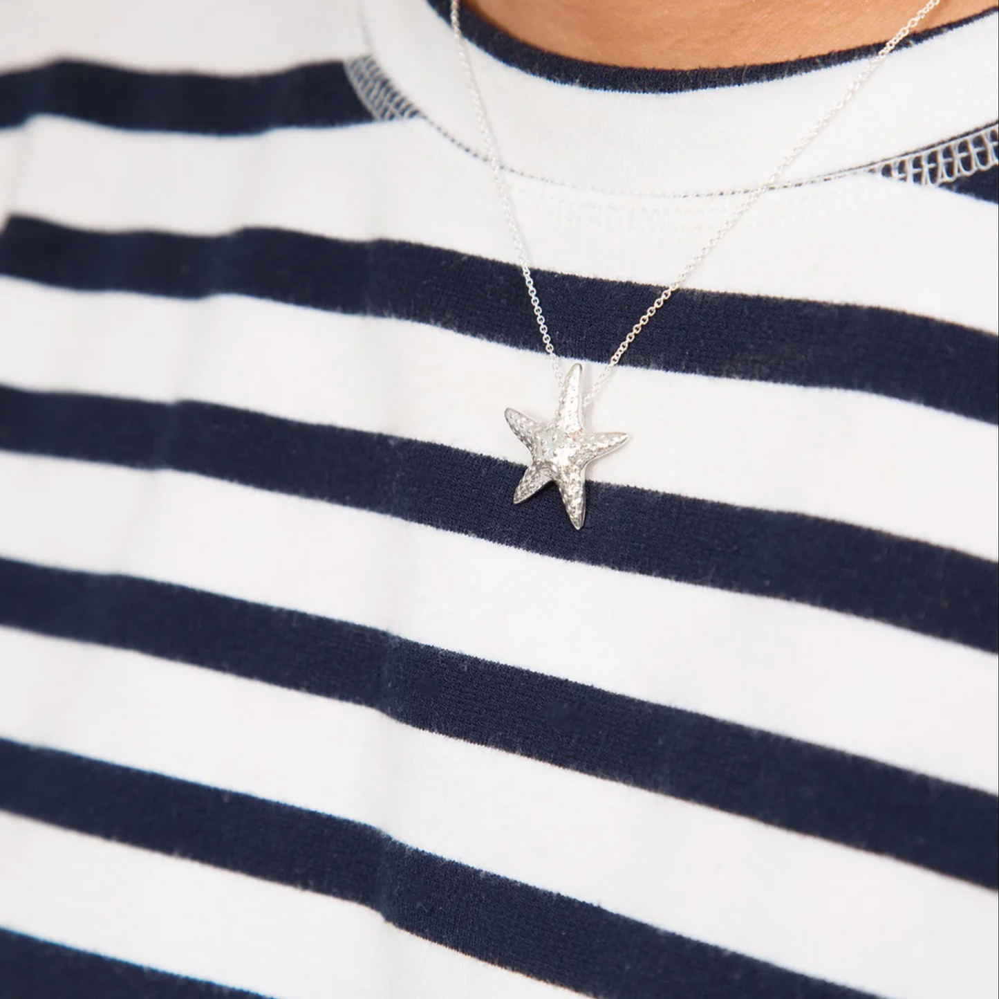 Marblehead Starfish Necklace Sterling Silver