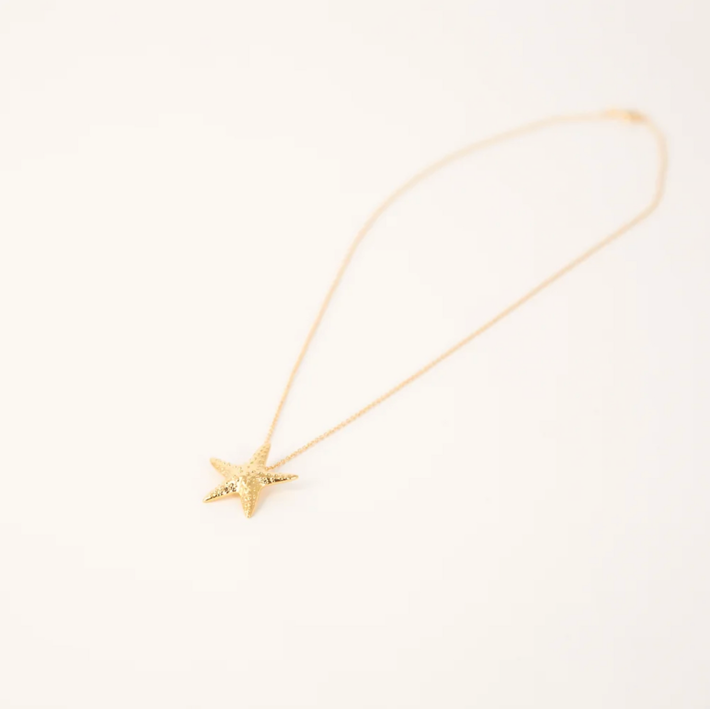 Marblehead Starfish Necklace 14kt Gold Dipped