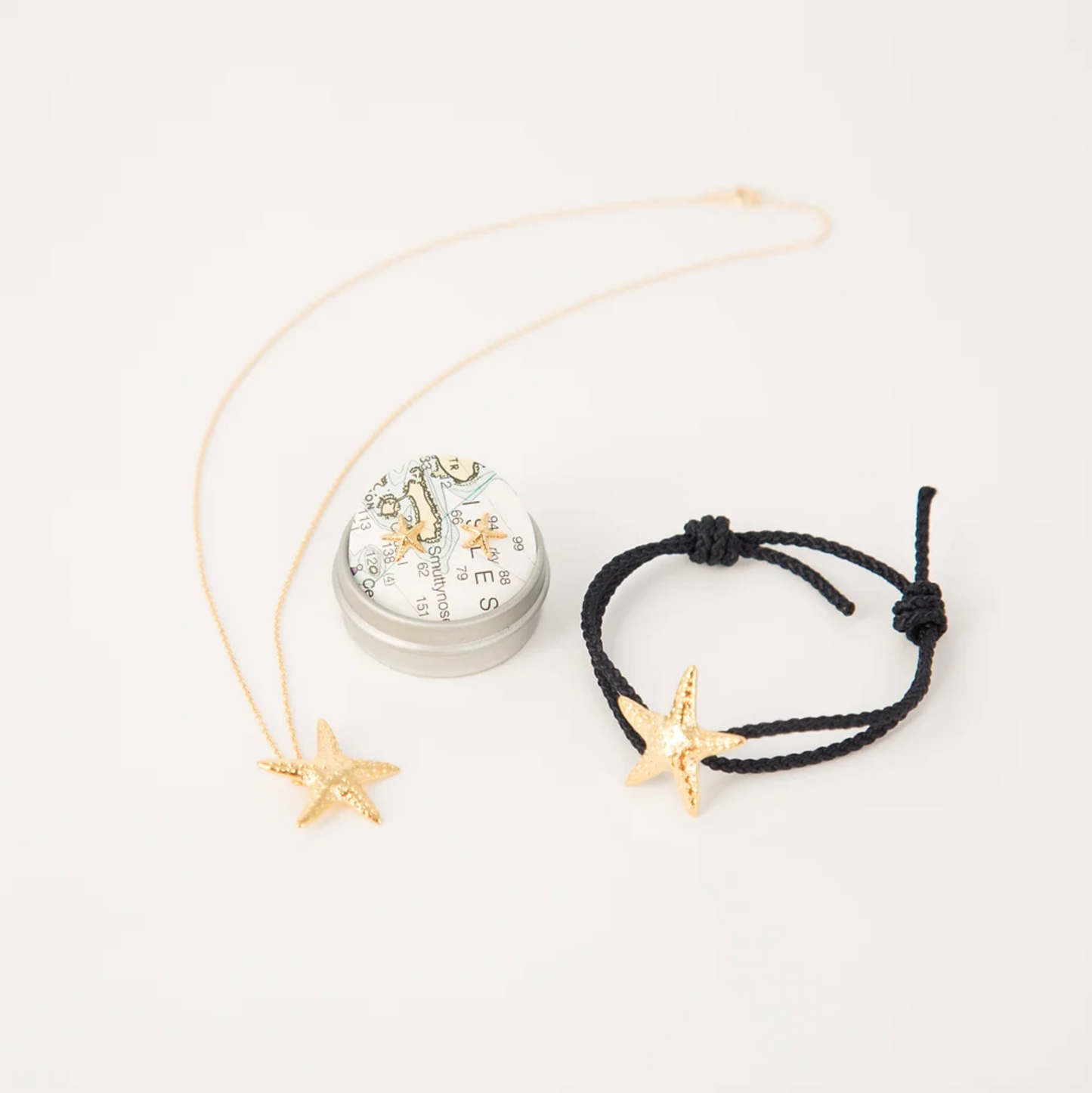 Marblehead Starfish Necklace 14kt Gold Dipped