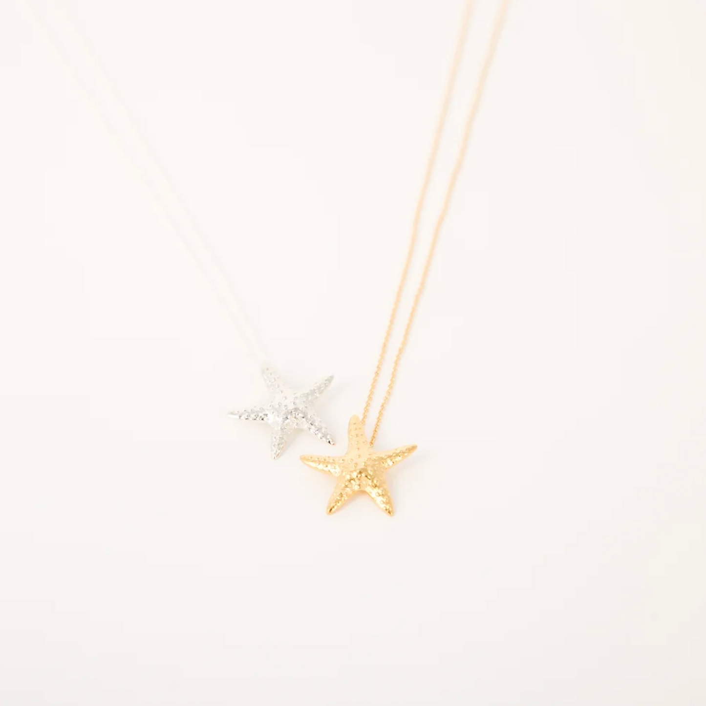 Marblehead Starfish Necklace 14kt Gold Dipped