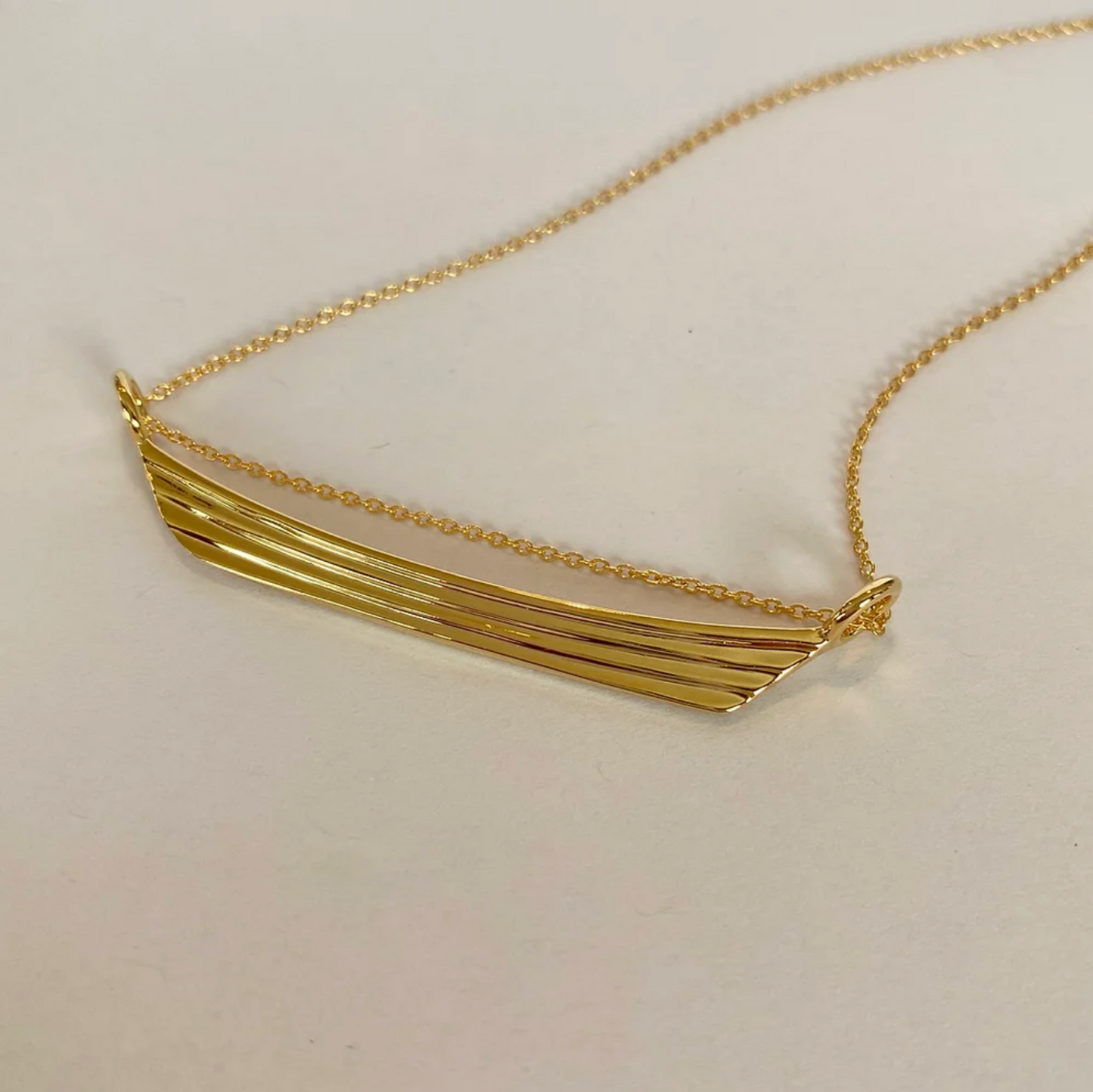 The New England Dory Necklace 14kt Gold Dipped