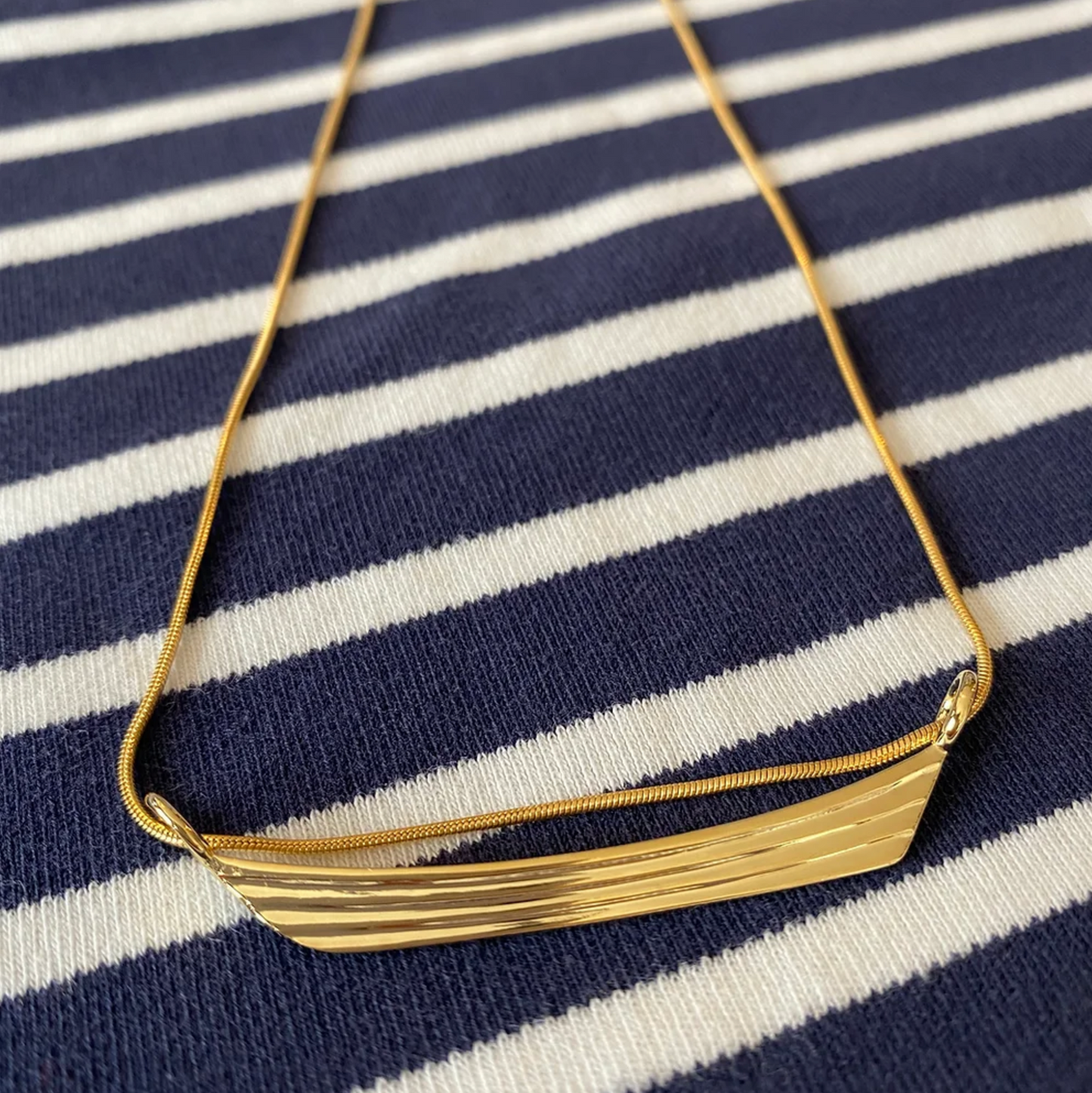 The New England Dory Necklace 14kt Gold Dipped