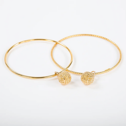 Monkey Fist Bangle 14kt Gold Dipped