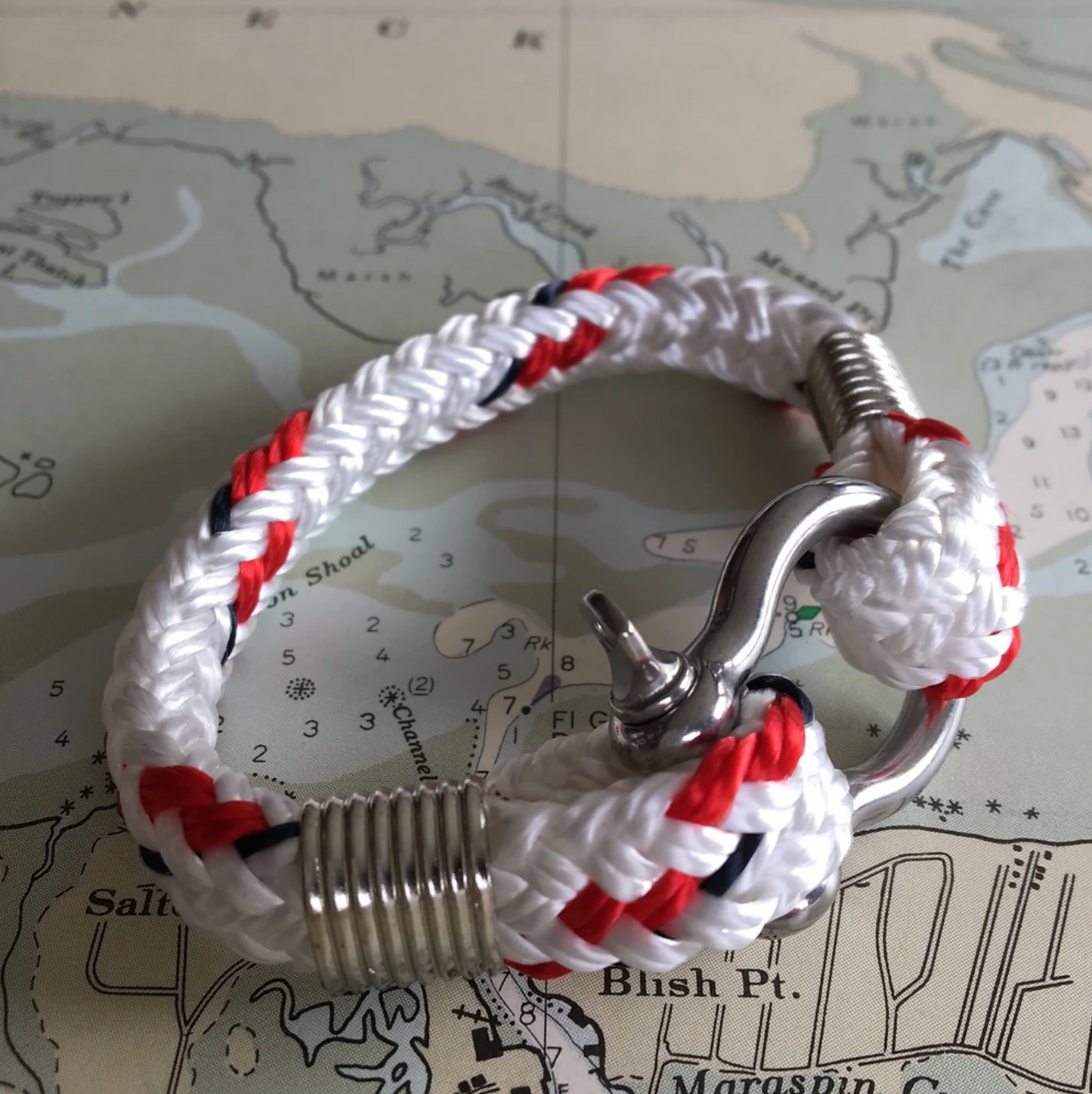 Bosun White Yacht Braid Stainless Steel Shackle