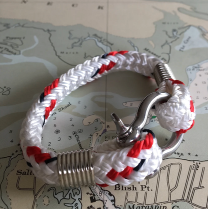 Bosun White Yacht Braid Stainless Steel Shackle