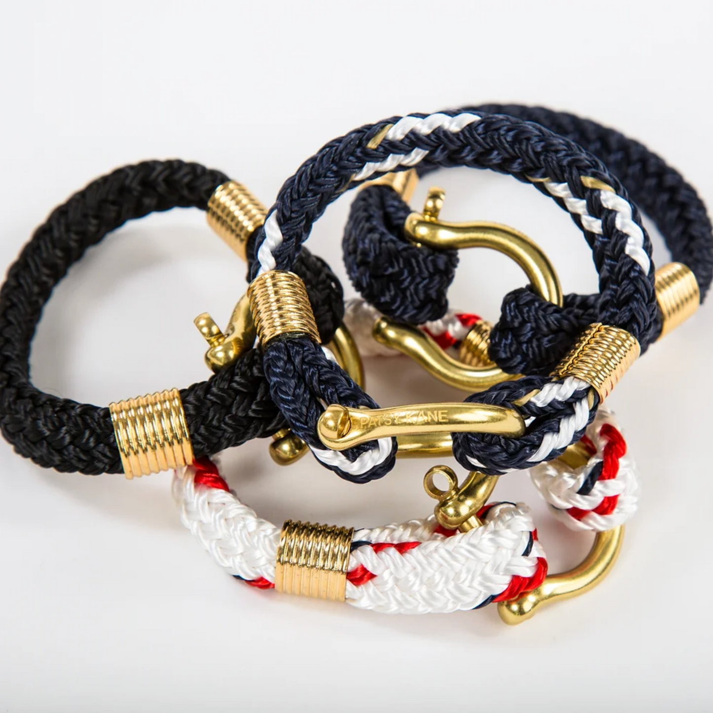 Bosun Navy Yacht Braid Brass Shackle