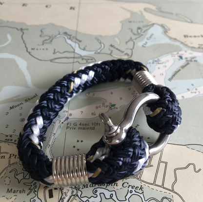 Bosun Navy Yacht Braid Stainless Steel Shackle