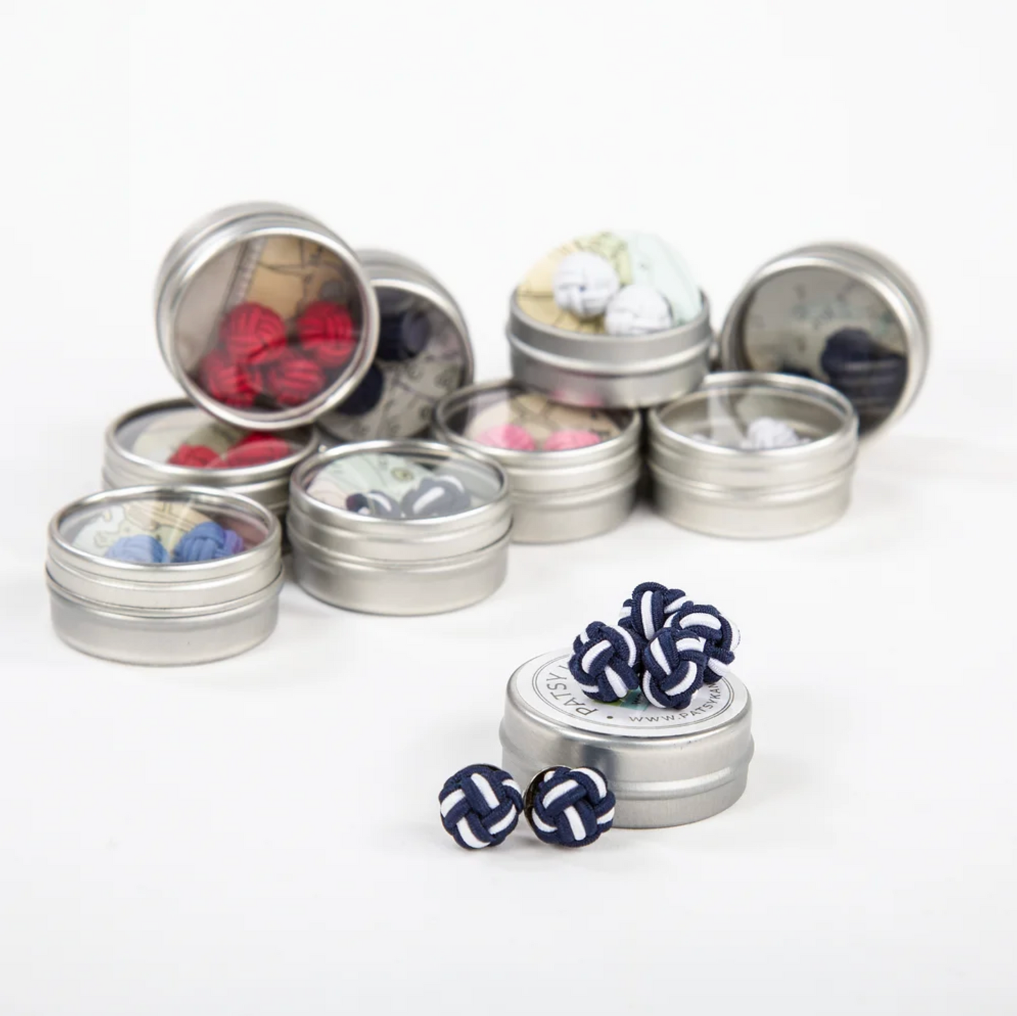 Monkey Fist Cuff Links: Classic Navy