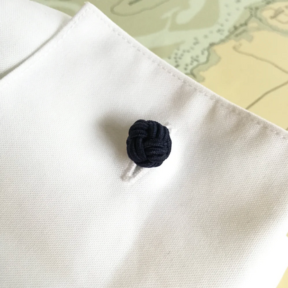 Monkey Fist Cuff Links: Classic Navy