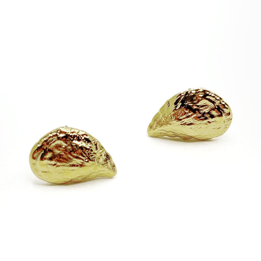 The Ketcham Oyster Shell Earrings 14kt Gold Dipped